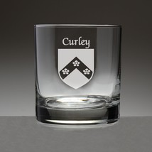 Curley Irish Coat of Arms Tumbler Glasses - Set of 4 (Sand Etched) - £54.15 GBP