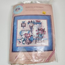 1989 From The Heart Room Full Of Memories Needlepoint Kit 14” x 12” Teddy Opened - £14.15 GBP