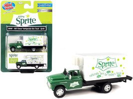 1957 Chevrolet Refrigerated Box Truck Green with White Top &quot;Sprite&quot; 1/87 (HO) Sc - £28.34 GBP