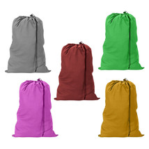6 Heavy Duty Jumbo Sized Laundry Bag Nylon 28&quot; X 36&quot; College Home Dorm Gym Camp - £30.01 GBP