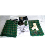 Men&#39;s Irish Stag Head Scottish Tartan kilt 11 Pieces Wedding Outfit Set ... - $98.01