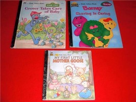 Golden Books Mother Goose Barney Sharing is Caring Grover Takes Care of Baby Lot - £5.57 GBP