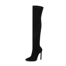 Autumn Winter Women Shoes Pointed Toe Over The Knee High Boots Thin High Heel Sl - £76.69 GBP