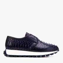 The Obsidian Navy Python Leather Men Sneaker image 3