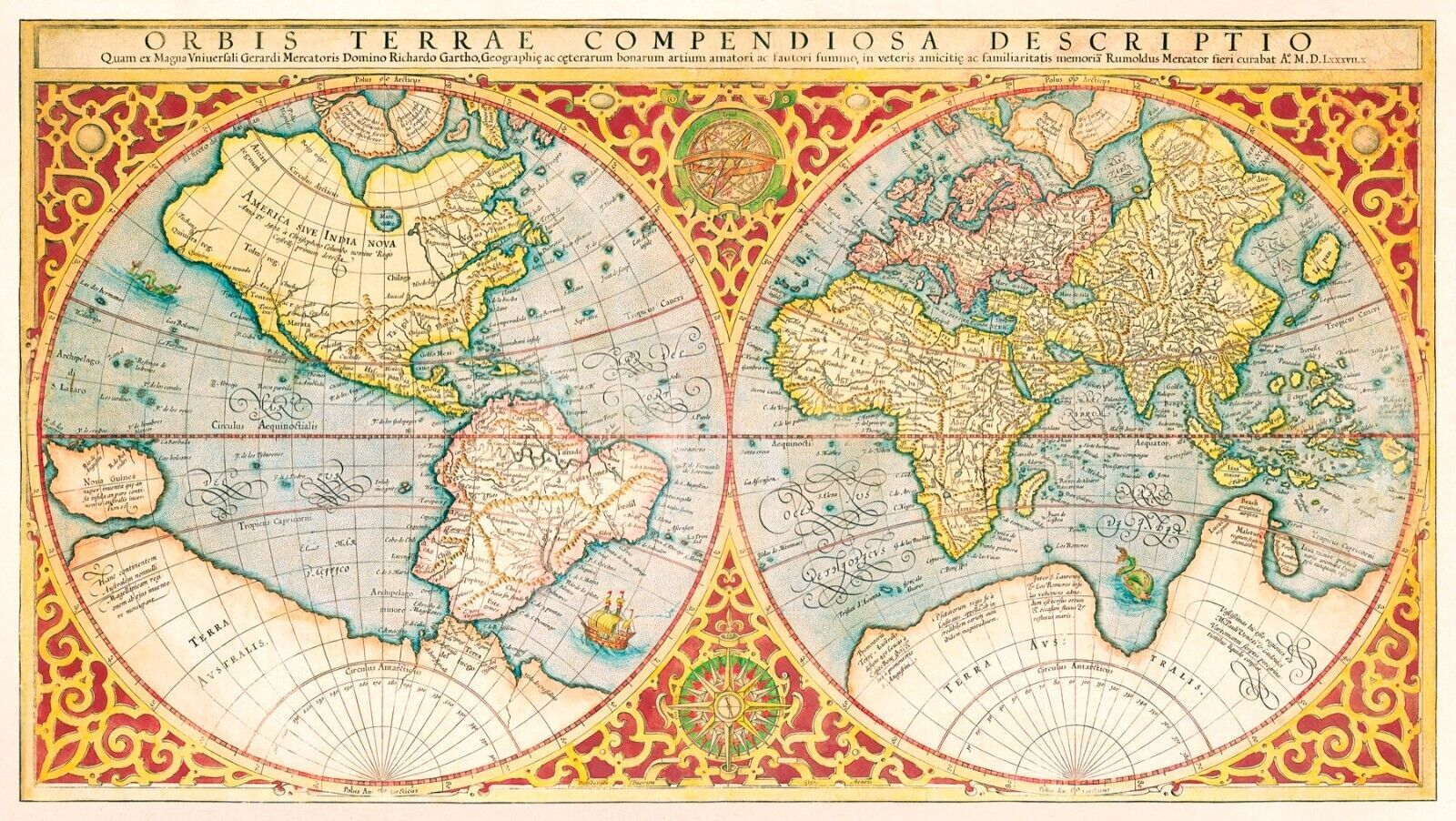 11227.Decoration Poster.School Office Wall art decor.1637 World Globe ge... - $16.20+