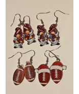 4 PCS Double Sided Baseball Christmas Decoration Acrylic Earrings - $13.63 CAD