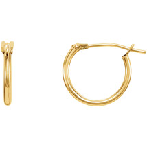 14K Gold Youth Hoop Earrings  - £140.17 GBP