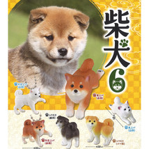 Japanese Shiba Inu Series 6 Mini Figures Dog Puppy Raising Paw Looking Up - £7.85 GBP+