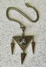 Doctor Who Gallifreyan Triangular Dangle Pendant Necklace 2 - £7.27 GBP