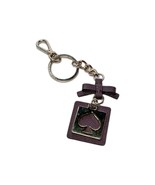 Kate Spade Chocolate Brown Gold Cut Out Live Colorfully Key FOB Purse Charm - $384.92 MXN
