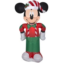 Gemmy Christmas Airblown Inflatable Mickey w/Holiday Outfit Disney, 3.5 ft Tall, - £47.33 GBP