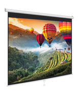 Universal 72-inch Roll-Down Retractable Manual Projection Screen w/ Auto... - €198,68 EUR