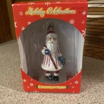 Christopher Radko Holiday Celebrations Dangling Santa  Ornament Target Vintage - $18.99