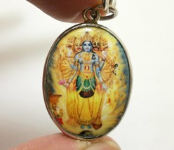 Vishvarupa universal form of Lord Vishnu Krishna Hindu amulet Om pendant necklac - £25.29 GBP