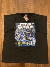 Nwt Vintage Nascar Star Wars Episode 1 Jeff Gordon Black T Shirt Sz 2XL 90S Jedi - £172.59 GBP