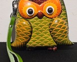 Owl Leather Handbag/Coin Wallet size 4&quot; x 4&quot; - $19.34