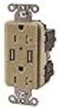 Straight Blade Devices, Receptacles, Duplex, Dual USB Type 2.0 ports 3.8 Amp, 5  image 3