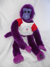 USA GYMNASTICS  Steven Smith Plush Purple Monkey Toy 13" Hard to Find!! - $20.83
