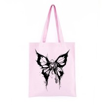 Lzzang ins heart harajuku women shoulder bag art gothic school bag y2k anime canvas bag thumb200