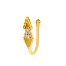 LATS Gold Color Zircon Non-pierced Butterfly Nose Ring 1PC Spider Clip on Nose E - £10.47 GBP