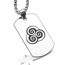 Stainless Steel Air Element Dog Tag Pendant - £7.99 GBP