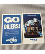 Houston Oilers Poster 1981 Football Republic Airlines 11.5x17.5&quot; Astrodome - $84.70 CAD
