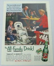 1954 Print Ad Seven Up Soda Pop Family Drinks 7 UP &amp; Paints Outdoor Furniture - £7.74 GBP