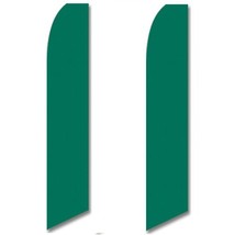 2 (two) Pack Tall Swooper Flags Dark Hunter Green Solid Plain Color - £31.62 GBP