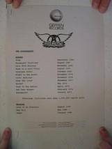 Aerosmith Vintage Press Kit Discography - $26.99