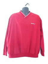 EDDIE BAUER Men’s Golf Pullover Tracksuit Top Jacket Medium Red Polyester vtd - £21.40 GBP