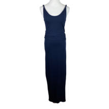 Tahari Maxi Dress XS Navy Blue Ruched Twist Strap Sleeveless Slit Luca New $198 - £39.26 GBP