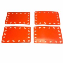 Vtg Halloween Pumpkin Vinyl Foam Table Placemats LOT of 4 Rectangular 18&quot;x12&quot; - £26.23 GBP