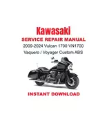 2009-2024 Kawasaki Vulcan 1700 VN1700 Vaquero / Voyager Custom Service R... - $15.00