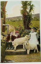 Little Companions Sweet Children with Cute Sheep England Postcard I3 - £5.46 GBP