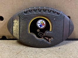 Vintage NFL 1979 Pittsburgh Steelers Brass Football Belt Buckle  Lee NY - £19.39 GBP