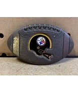 Vintage NFL 1979 Pittsburgh Steelers Brass Football Belt Buckle  Lee NY - £19.71 GBP