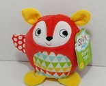 Spark Create Imagine Red Fox rattle colorful triangle tummy dots crinkle... - £5.57 GBP