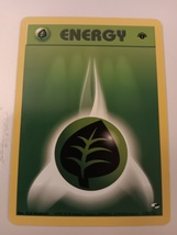 Pokemon 2000 Gym Heroes Grass Energy First Edition 129/132 Single Trading Card  - $11.99