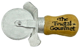 Vintage resin Ceramic The Frugal Gourmet Fridge Magnet Pizza Cutter 2.75 Inches - £15.56 GBP
