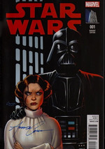 SIGNED Star Wars #1 Marvel Amanda Conner Art Variant Exc ~ Carrie Fisher Cover - £15.56 GBP