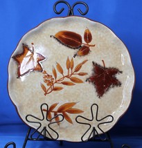 Fall Pattern Style Eyes by Baum Bros Circular Plate 8.5 inches - £3.99 GBP