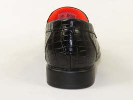 Men's TAYNO Shoes The Caprio C TAYNO Crocodile Print Bit Loafer Black image 5