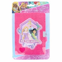 Tri-Coastal Design Group Disney Princess Plush Furry Writing Drawing Diary Journ - £6.38 GBP