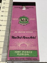 Rare Matchbook Cover NFPH  New Fort Pierce Hotel   Fort Pierce, FL  gmg Unstruck - £9.76 GBP