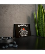 Canvas Photo Tile: &quot;Adventures are the Best Way to Learn&quot; Motivational Q... - £16.08 GBP+
