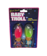 VINTAGE 1992 SOMA GOOD LUCK BABY TROLL MOTHER FATHER SEALED ORIGINAL PAC... - $23.75