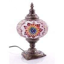 LaModaHome Turkish, Moroccan Lamp, Handmade, Tiffany Style Glass, Mosaic, Colorf - £33.71 GBP