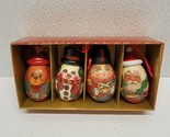 Vintage Decoupage Christmas Ornaments Set of 4 Home for the Holidays 199... - $13.85