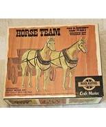 Vintage Craft Master Horse Team Old West Wooden Kit Model 50201 - New Open Box!