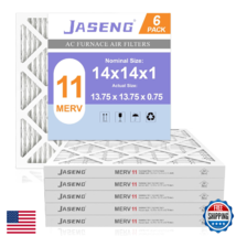 JASENG 14x14x1 Furnace Air Filters 6-PK MERV 11 MPR 1000 FPR 7 HVAC Filter - $36.17